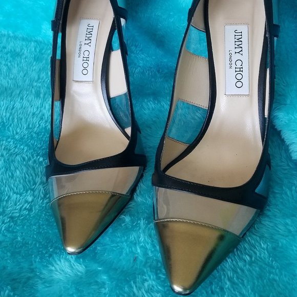 jimmy choo transparent heels